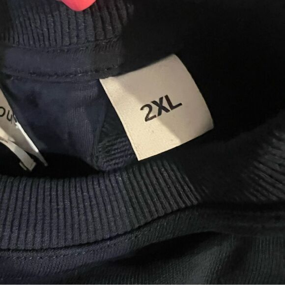 NWT Good Counsel men's king Crewneck sweatshirt with side zip size 2x navy - Picture 4 of 11